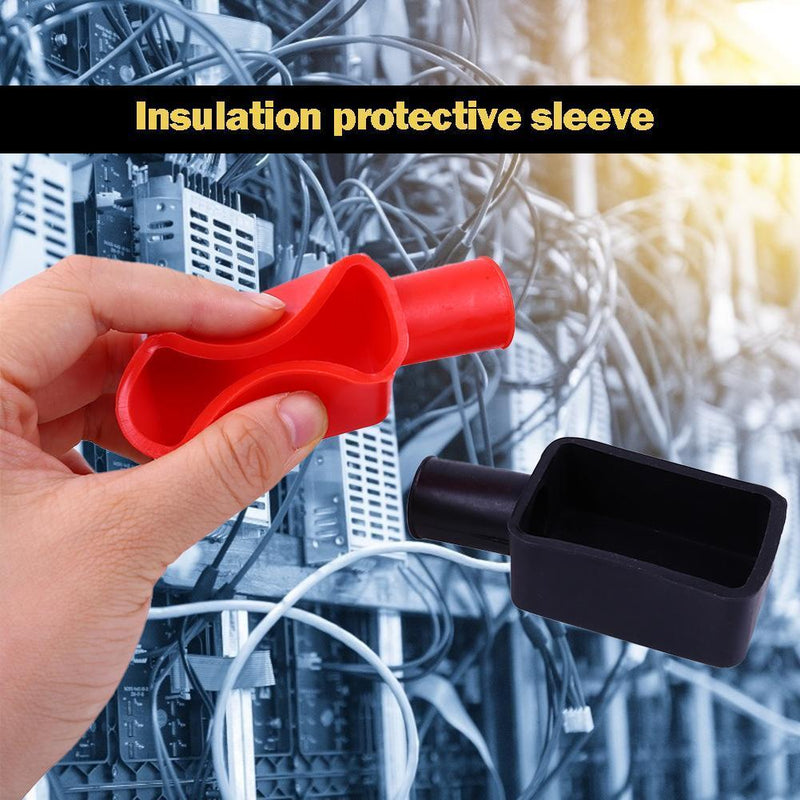 2pcs/set Car Battery Negative Positive Terminal Covers Cap Insulating Protector