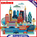 14CT 2 Beach Part Embroidery London Cotton Counted Cross Stitch Home Decoration