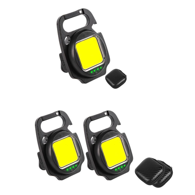 Keychain Flashlights COB LED 500 Lumens Pocket Small Work Lights (Set of 1)