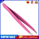 Pro Oblique Eyebrow Tweezers Stainless Steel Eyebrow Shaping(Rose Red)