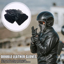 1 Pair Leather Winter Motorcycle Gloves Touch Screen Waterproof Men Gloves