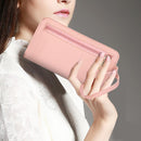 4pcs/Set Lichi Leather Tassels Women Tote Shoulder Clutch Card Bags (Pink)