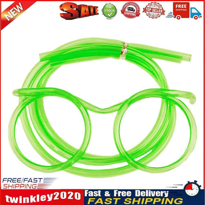 Novelty Eyeglasses Drinking Straw for Kids Birthday Party Supplies (Green) Newly