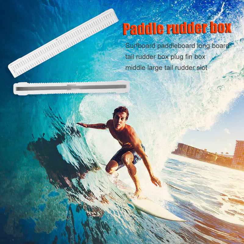 10.5 inch Fin Box Long Surfboard Center Fin Box Surfing Accessories (White)