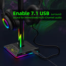 Eb01-b Rgb Gaming Headphone Bracket Lighting Headphone Hanger Universal Plastic