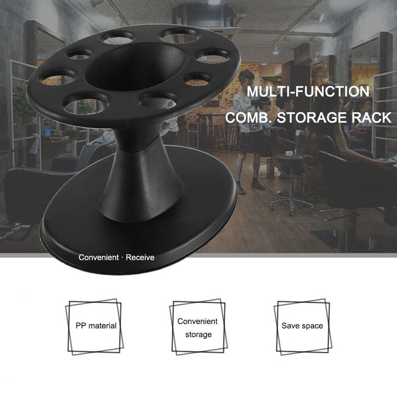 Hair Styling Comb Storage Tools Round Stand PP Comb Storage Rack for Salon Home