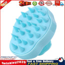 Silicone Hair Washing Comb Brush Head Scalp Massage Brush (Blue) Newly