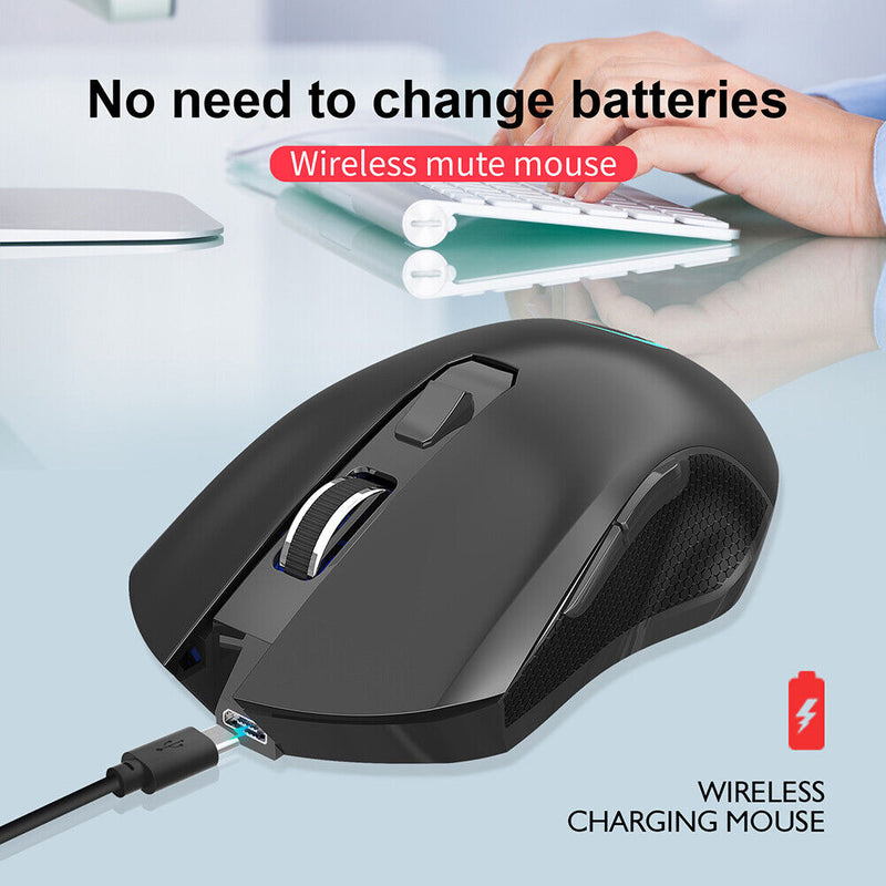 G851 Wireless Mouse 2.4GHz Receiver 2400DPI Colorful Mute Office Mice for Laptop