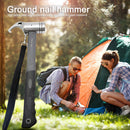 Outdoor Camping Tent Pegs Hammer Stainless Steel Tent Nail Puller Accessories