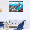 DIY Diamond Painting Kits Beach Full Round Drill Rhinestone Picture Home Deco