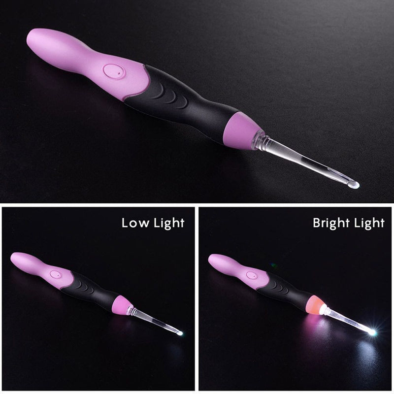 Emergency Lighting Knitting Needles Glow Crochet Hook USB Charging Sewing Tools