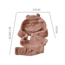 Winter Warm Windproof Beanies Caps Bear Ear Hat Hat Scarf Set Earflap Earmuff