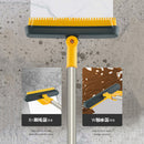 Floor Scrub Brush Bathroom Kitchen Rotating Long Handle Cleaning (Yellow)