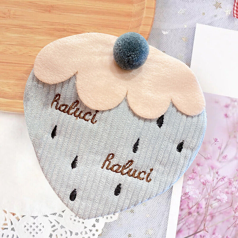 Corduroy Hair Clips Cute Hairpins Korean Strawberry Barrettes for Women Girls