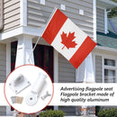 Flag Holder Aluminum Adjustable Wall Mounted Flagpole Angle Bracket Stand B