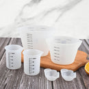 6pcs Silicone Non-Slip Crafting and Craft Tool Measuring Mug Set