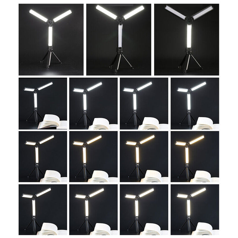 Portable LED Flashlight USB Folding Lamp for Bright Work with Brackets