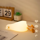 LED Night Light - Lying Duck Bedside Nursery Touch Lamp for Kids (Yellow)