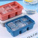 Ice Tray Mould Silicone Soft Bottom Square Ice Cube Mold with Lid Accessories