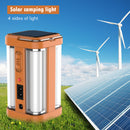 Solar LED Portable Lantern 4 Sides Rechargeable Outdoor Camping Emergency Lamp