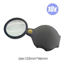 Pocket Folding Jewelry Magnifier Magnifying Glass HD Eye Glass Loupe (10X)