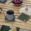 Canvas Coasters Heat Resistant Oil-proof Outdoor Cooking Table Placemat Mat