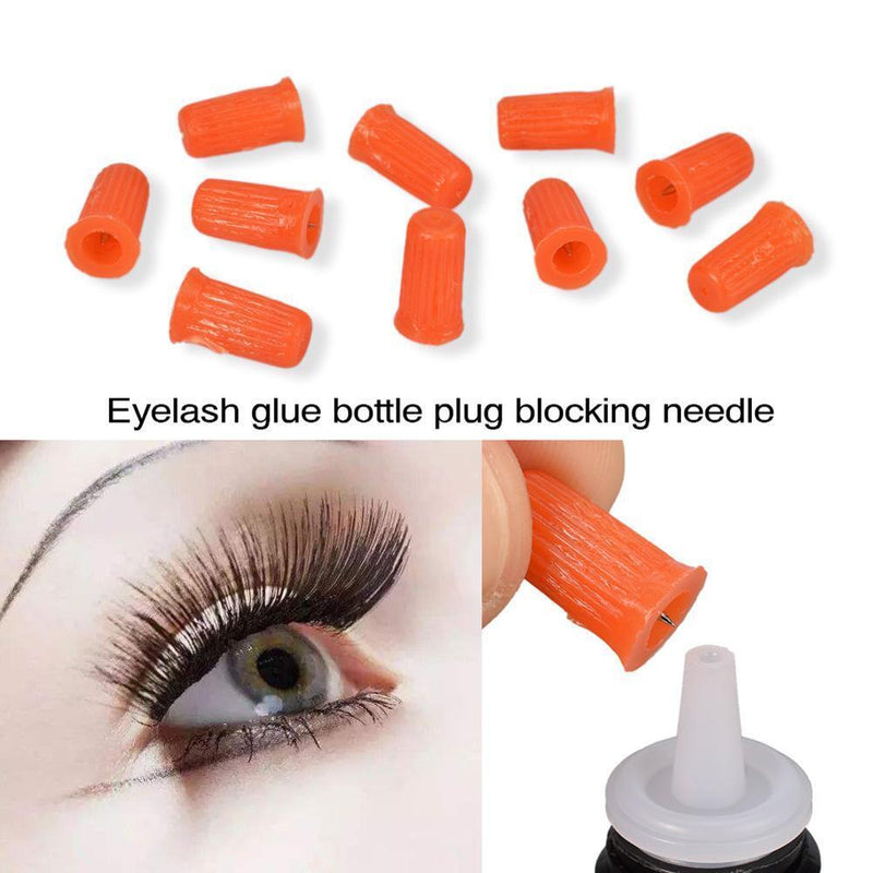 10pcs Eyelash Glue Bottle Plug Blocking Needle Beauty Salon Use for Eyelash