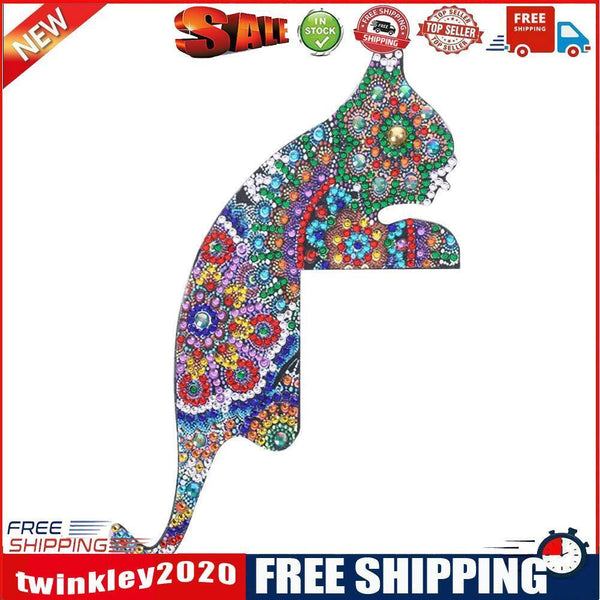 DIY Cat Diamond Painting Luminous Switch Stickers Outlet Wall Decals Decor