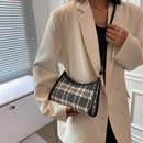 Fashion Plaid Printing Shoulder Crossbody Bag Women Casual Small Purse Handbags