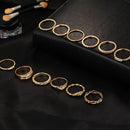 Punk Women  Stacking Crystal Rhinestone Knuckle Finger Ring Boho Jewelry