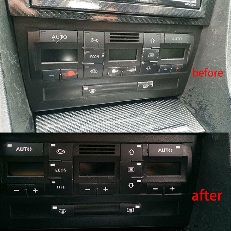 AC Climate Control Button Repair Decals Stickers For AUDI A4 B6 B7 2000-2004