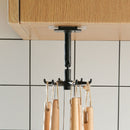 Practical Wall Pot Brush Storage Rack Save Space Bathroom Tools with Card Gro