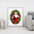 Santa Claus Hand Painted Drawing DIY Art Canvas Oil Kit Paint By Numbers Decor