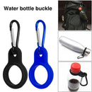 Silicone Kettle Buckle Outdoor Camp Water Bottle Holder Carabiner (Black)