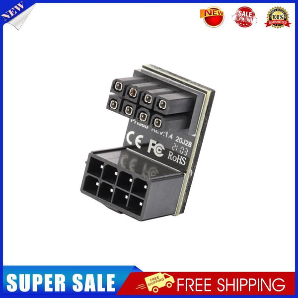 ATX 8 Pin Female to Male 180 Degree Down Angled Adapter for Graphics Card