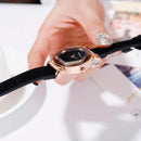 Star Sky Rhinestone Dial Quartz Watch Women PU Leather Strap Analog Wristwatch