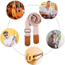 Guitar Strap Anti Slip Bass Ukulele Shoulder Belt Musical Parts (Beige) Newly