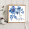 Ink Blue Rose Oil Paint By Numbers DIY Drawing Picture Kit for Adults Home Decor