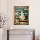 #A Retro Girl Poster Oil Paint By Numbers Kit DIY Frameless Drawing Picture fo