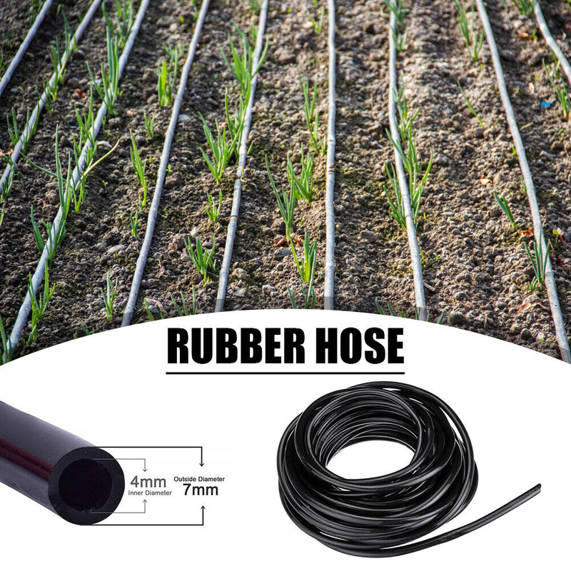 10m Rubber Hose Garden Lawn Watering Irrigation Hose Micro-Spray Water Pipe