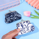Purse Canvas Bag Buckle Coin Purse Women Purse Floral Design Mini Wall Bag