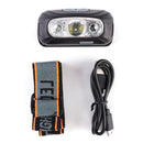 XPE LED Headlamp Wave Induction Waterproof 300lm Fishing Headlight (Black)