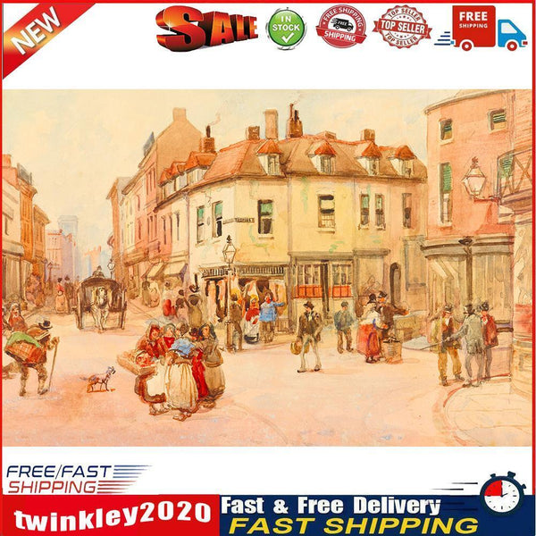 1000pcs DIY Puzzle Oil Painting Town Street Jigsaw Assembling Art Pictures Newly