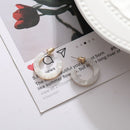Gift Round Fashion Elegant Acrylic Earring C-Shaped Hoop Earrings Geometric
