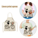 Kitchen Aprons for Women Men Household Baking Linen Dinner Cook Cat Tablier