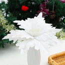 Party Supplies Christmas Tree Flowers Xmas Gift Glitter Ornament Poinsettia