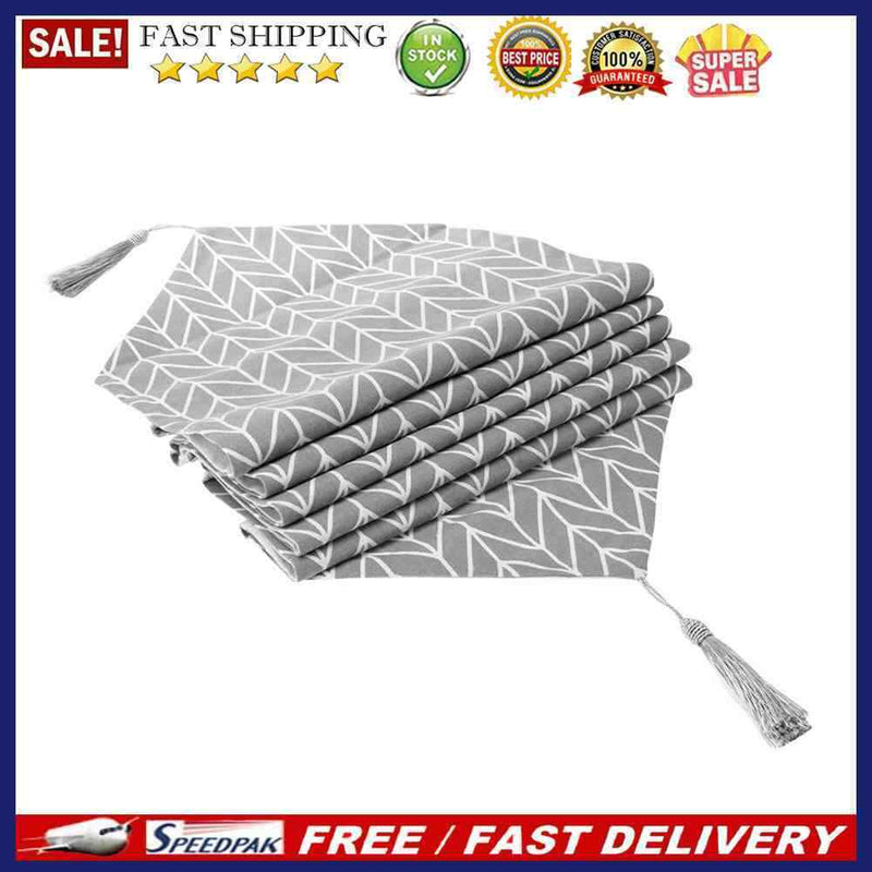 Linen Cotton Table Runner Tablecloth Party Long Table Cover Nordic Style(I)