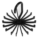 18 Hooks Necktie Scarf Belt Hanger Organizer Clothing Holder Rack(Black)