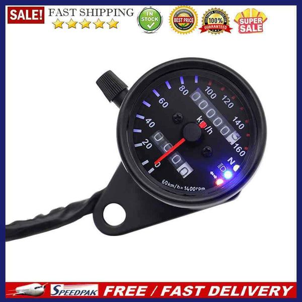 Universal Motorcycle Speedometer Odometer with Turn Signal Headlight Indica