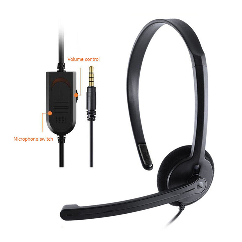 Service Headphone Telephone Wired Phone Headset Retractable Headband for Phones